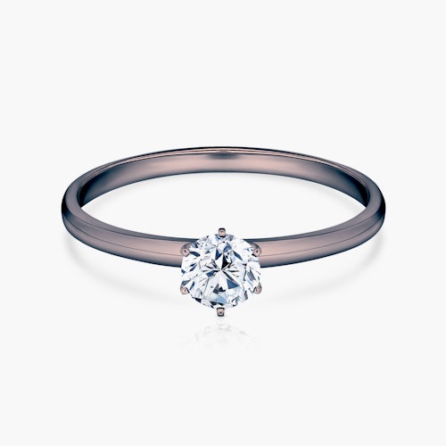 Pierścionek zaręczynowy SAVICKI: czarne złoto, diament